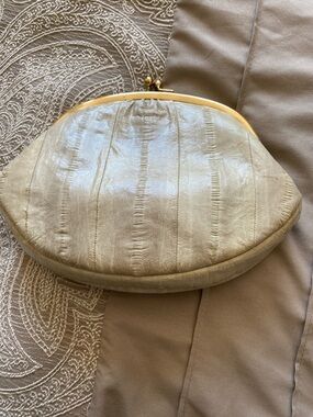 Vintage Eel Leather bag with lipstick holder